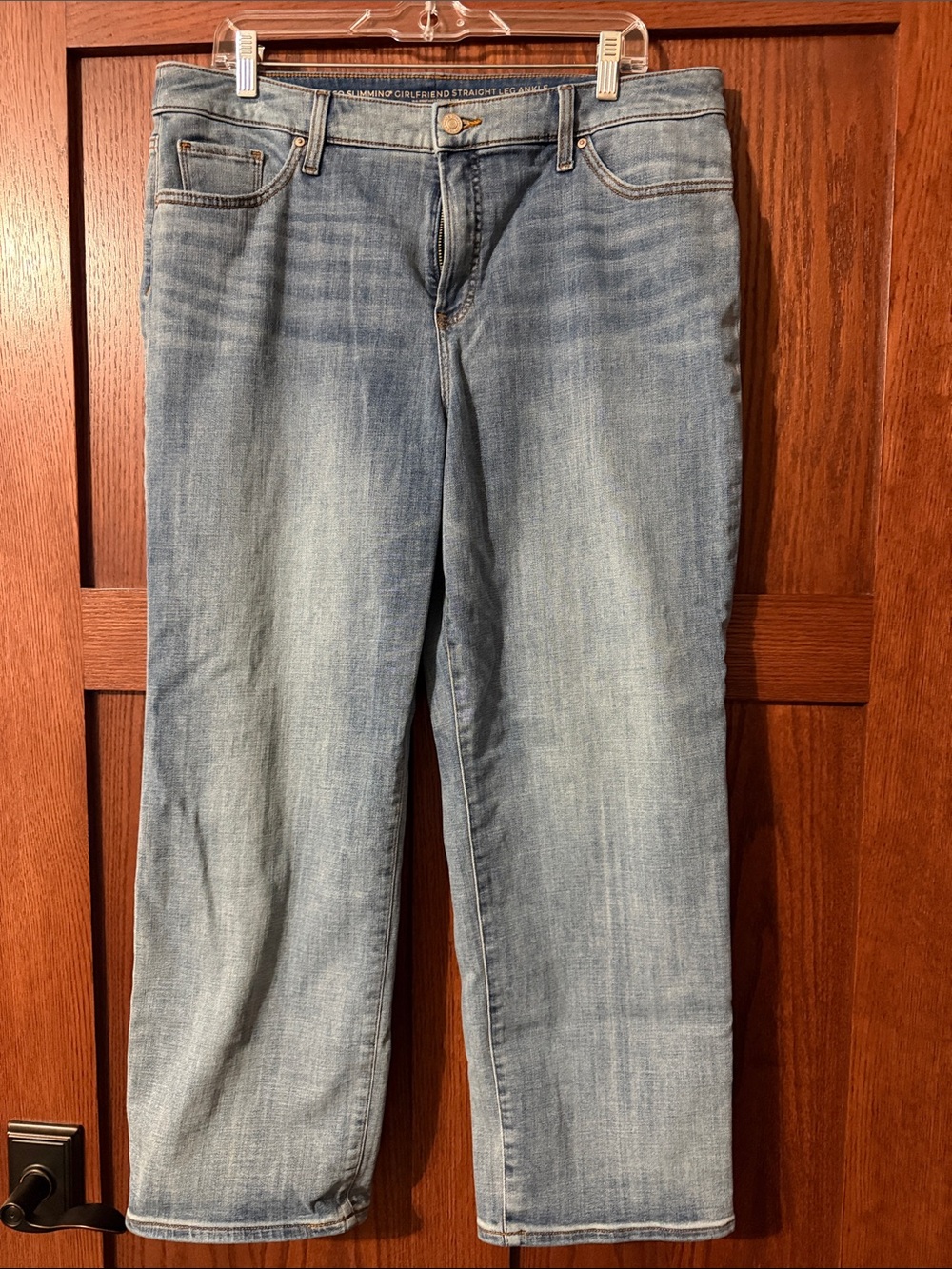 Chico's Medium Blue Girlfriend Straight-Leg Ankle Jeans